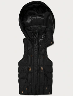 bezrękawnik damski z kapturem Goodlookin czarny model 22037928 - S'WEST