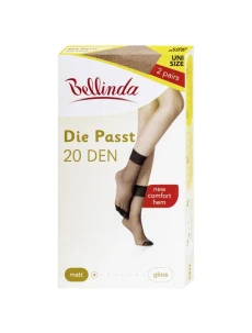 Silonkové matné ponožky 2 páry DIE PASST SOCKS 20 DEN - Bellinda - amber