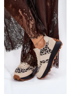 Dámské Sneakersy Na Platformě Panther  Béžové model 21691243 - VINCEZA