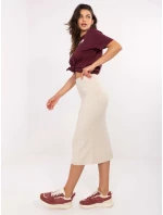 Spódnica model 21253057 jasny beżowy - FPrice