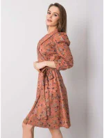 Sukienka LK SK model 20513990 ciemny pomarańczowy - FPrice Sukienka LK SK model 20513990 ciemny pomarańczowy - FPrice