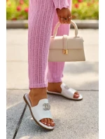 Elegantné dámske lesklé papuče s ornamentom S.Barski Silver