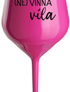 (NE)VINNÁ VÍLA - růžový nerozbitný pohár na víno 470 ml