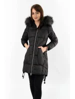 PIKOWANA DAMSKA KURTKA ZIMOWA Z KAPTUREM CZARNA model 21242048 - Libland