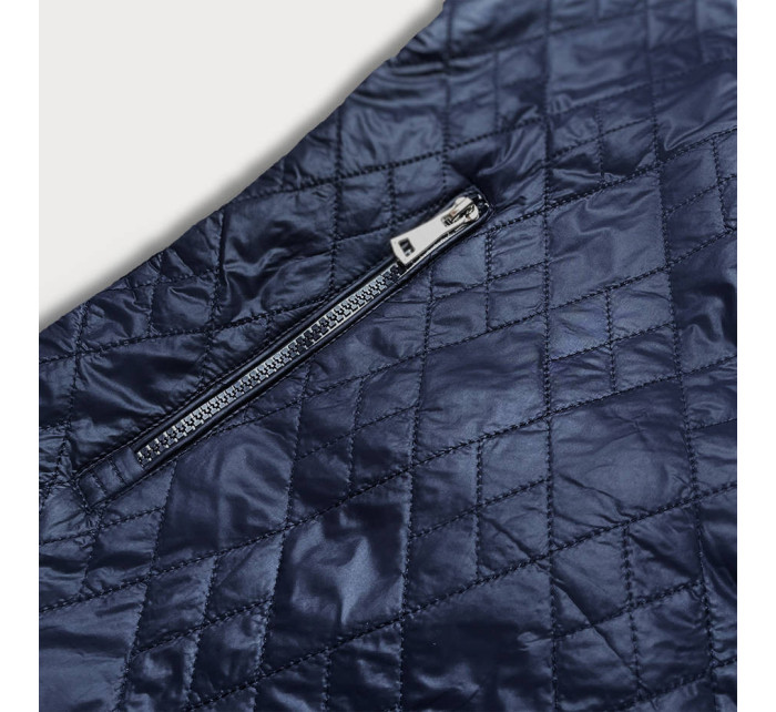 Tmavě modrá prošívaná dámská bunda model 17052769 - ATURE