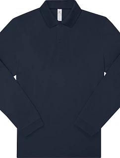 B&C My Polo 210 LSL Polo s dlhým rukávom z hrubej bavlny 01.U427 tmavomodrá