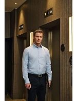 Kontrastní košile s dl. rukávem vzor rybí kost 11. light navy model 22476064 - Russell Athletic Kontrastní košile s dl. rukávem vzor rybí kost 11. light navy model 22476064 - Russell Athletic