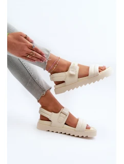 Dámské sandály na platformě Big Star model 21660784 béžové - Big Star Shoes