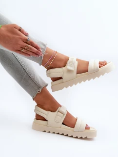 Dámské sandály na platformě Big Star model 21660784 béžové - Big Star Shoes