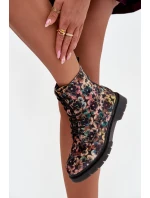 Dámské zimní kotníkové boty květinové model 21712487 - Artiker Dámské zimní kotníkové boty květinové model 21712487 - Artiker