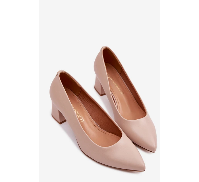 Lodičky na podpatku Sergio Leone PB413 Krémová Růžová