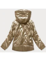 Zlatá dámska lesklá bunda (2021-02) Zlatá dámska lesklá bunda (2021-02)