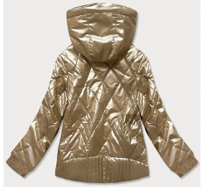 Zlatá dámska lesklá bunda (2021-02) Zlatá dámska lesklá bunda (2021-02)