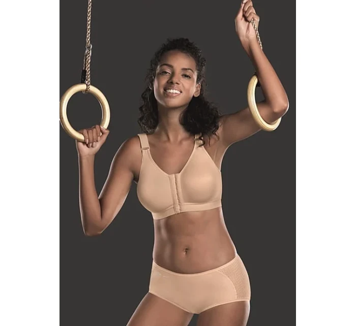 frontline otvorená športová podprsenka so zapínaním vpredu 5523 desert - Active