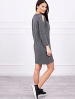 Šaty s potlačou Dream v grafitovej farbe