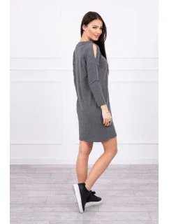 Šaty s potlačou Dream v grafitovej farbe