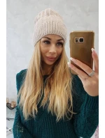 Fleecová čepice Anna model 18750143 béžová - K-Fashion Fleecová čepice Anna model 18750143 béžová - K-Fashion