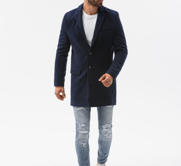Pánsky kabát Ombre Coat C432-1 Námornícka modrá