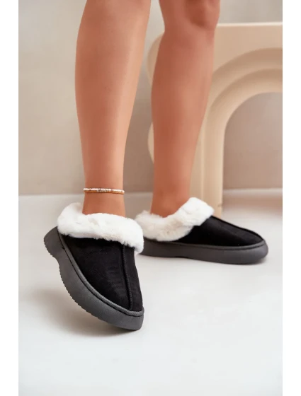 Dámske papuče s kožušinou Black Zinntia Dámske papuče s kožušinou Black Zinntia
