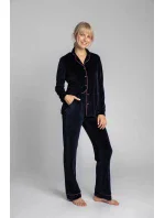 Dámské domácí kalhoty model 19585980 Tmavě modrá - LaLupa Dámské domácí kalhoty model 19585980 Tmavě modrá - LaLupa