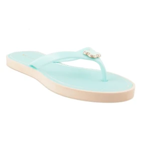 Elegantné modré žabky s ozdobou