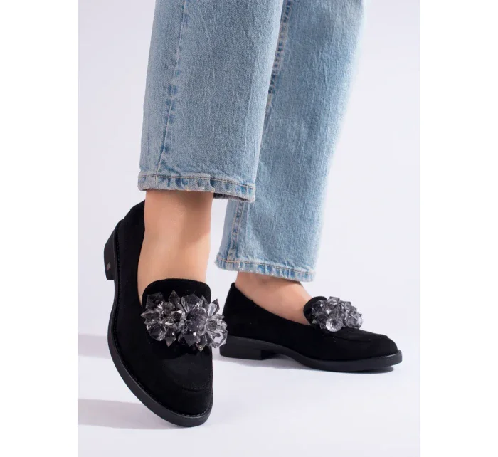 Jedinečné polobotky dámské černé bez podpatku Jedinečné polobotky dámské černé bez podpatku