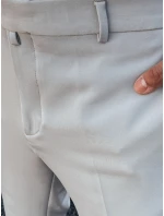 Pánské elegantní kalhoty světle šedé Dstreet model 21975902 - FashionStreet