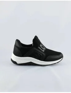 Čierne dámske topánky slip-on (C1003)