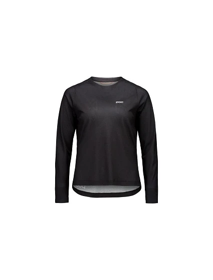 Cyklistické tričko POC W's Motion Air L/S Jersey, čierne