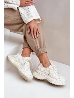 Sneakersy Damskie Z Przetarciami Na Platformie Beżowe Seladwen Sneakersy Damskie Z Przetarciami Na Platformie Beżowe Seladwen