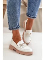 Dámske mokasíny s ekokožou White Tialorae Dámske mokasíny s ekokožou White Tialorae