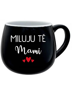 I LOVE YOU MAMI - čierny keramický hrnček 300 ml