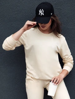 Dámska krémová mikina GLAMFLAIR FashionStreet BY1318