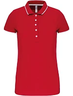 Kariban K 252 Dámske kontrastné polo tričko z piké 20.K252 červená/biela/námornícka modrá