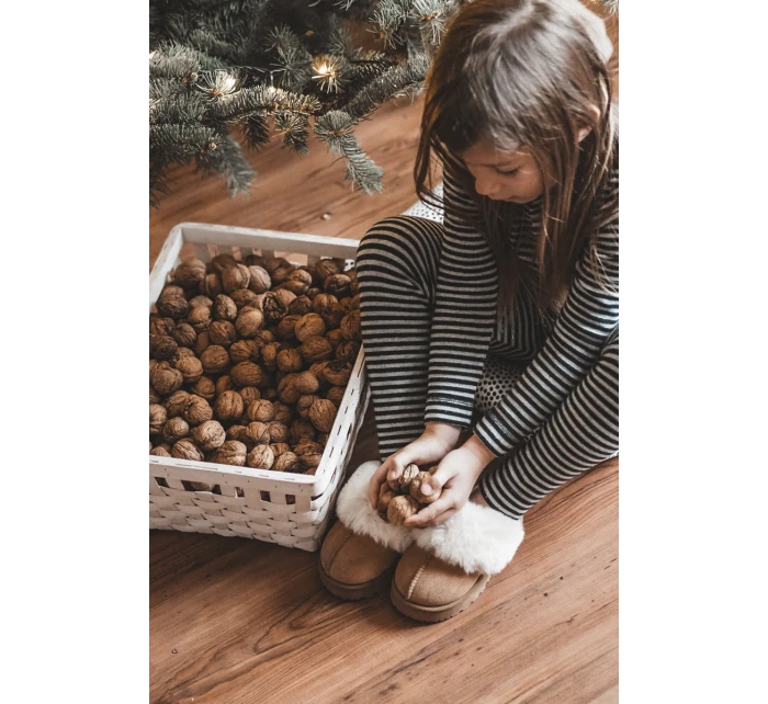 Kapcie Dziecięce Z Futerkiem Camel Birasta