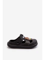 Klapki Dziecięce Piankowe Z Ozdobą Czarne Opleja