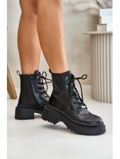 Dámské Zateplené Kožené Boty Černé model 21673867 - Goe