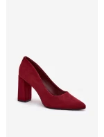 Semišové lodičky na podpatku model 21821698 - SERGIO LEONE