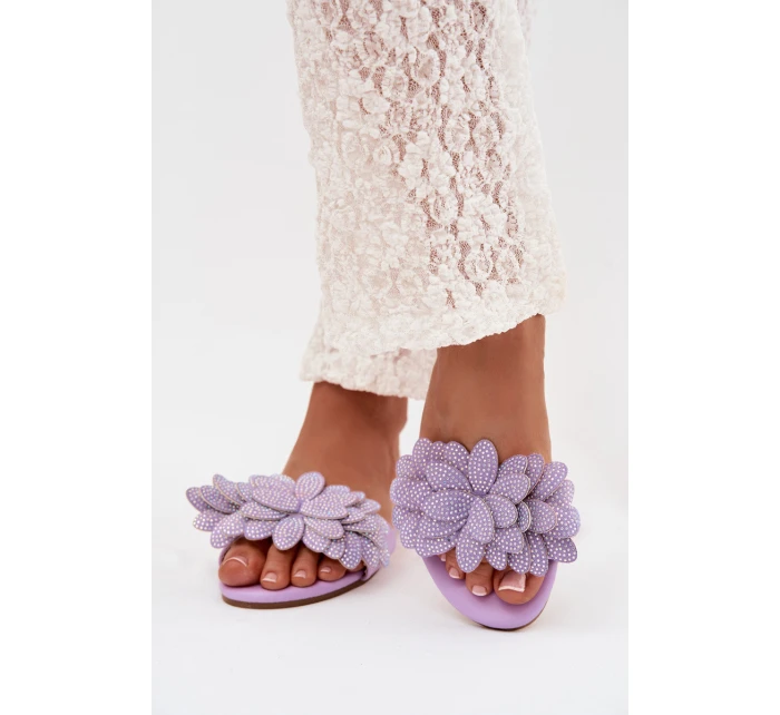 Dámské ploché s ozdobou Fialové model 22032070 - Boto