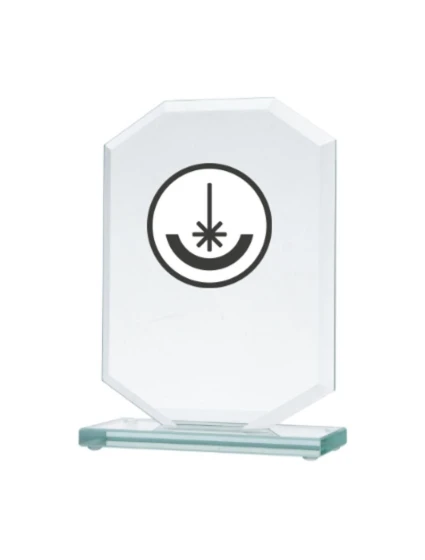 Trofeum szklane grawerowane