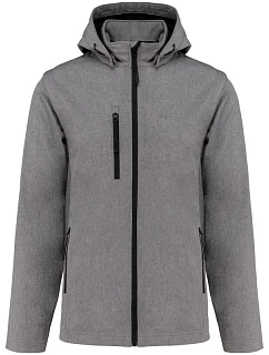 Kariban K 422 Unisex 3-vrstvá softshellová bunda s kapucí 20.K422 marl grey