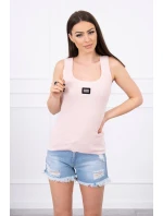 Rebrovaná blúzka s blúzou púdrovo ružová