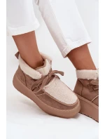 Dámské sněhule na platformě s Béžové model 21709537 - Boto Dámské sněhule na platformě s Béžové model 21709537 - Boto