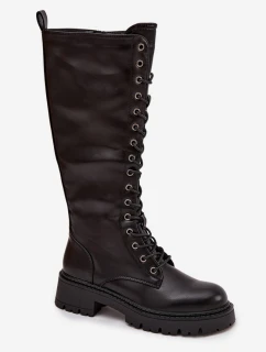 Novissa dámske šnurovacie topánky glen - čierne