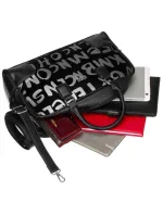 Dámská kabelka Šedá s potiskem model 18978790 - PETERSON Dámská kabelka Šedá s potiskem model 18978790 - PETERSON