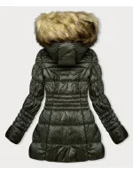 Dámská prošívaná bunda v army barvě pro přechodné období model 18894361 - LHD Dámská prošívaná bunda v army barvě pro přechodné období model 18894361 - LHD