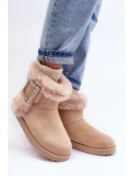 Śniegowce Ocieplane Z Klamrą Beżowe Dulca