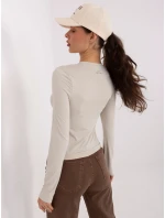 Bluzka model 21789093 jasny beżowy - FPrice Bluzka model 21789093 jasny beżowy - FPrice