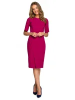 S317 Puzdrové šaty s dvojitým predným dielom - kráľovská modrá