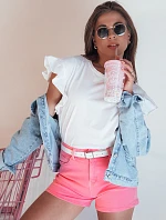 Dámske džínsové šortky GLAMWEAR pink FashionStreet SY0340